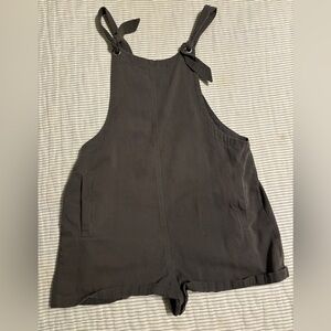 PinkBkush Charcoal Maternity Short Overalls